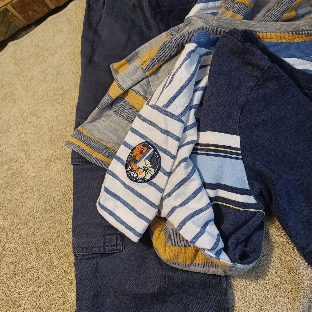 Boys pinstripe bundle with cargo pants